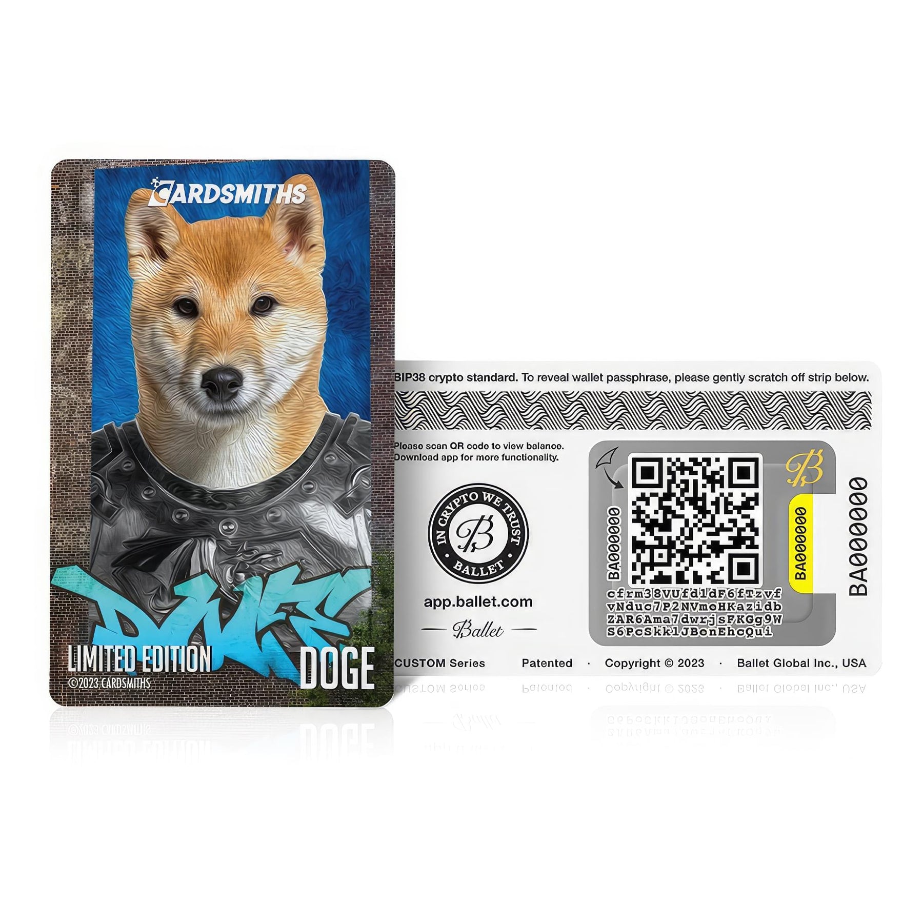 Cardsmiths Dogecoin Ballet Limited Edition Wallet Card | Shiba