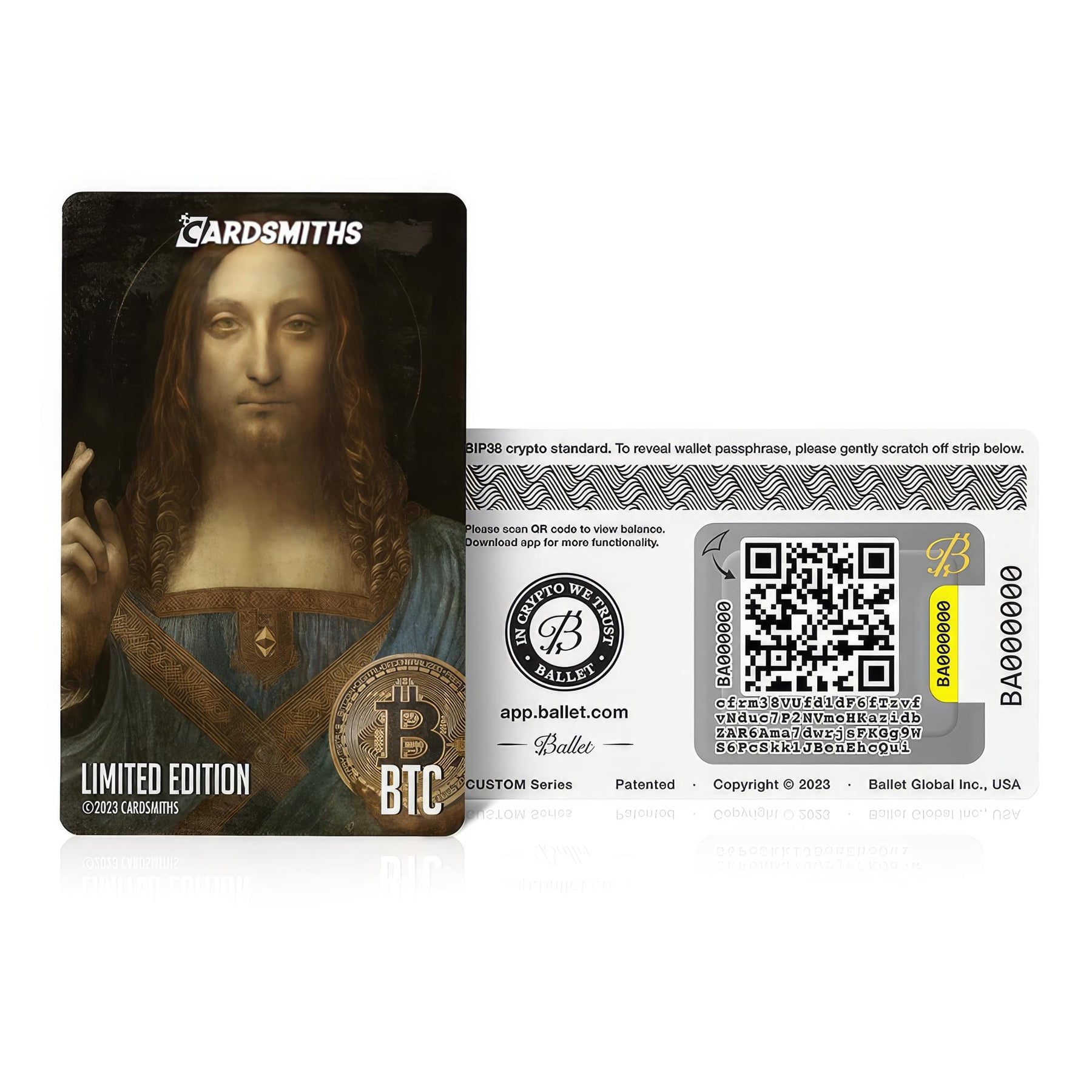 Cardsmiths Bitcoin Ballet Limited Edition Wallet Card | Salvator Mundi