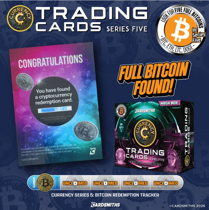 Tulsa Family Pulls Full 1 Bitcoin From Cardsmiths’ Currency Series 5 Trading Cards