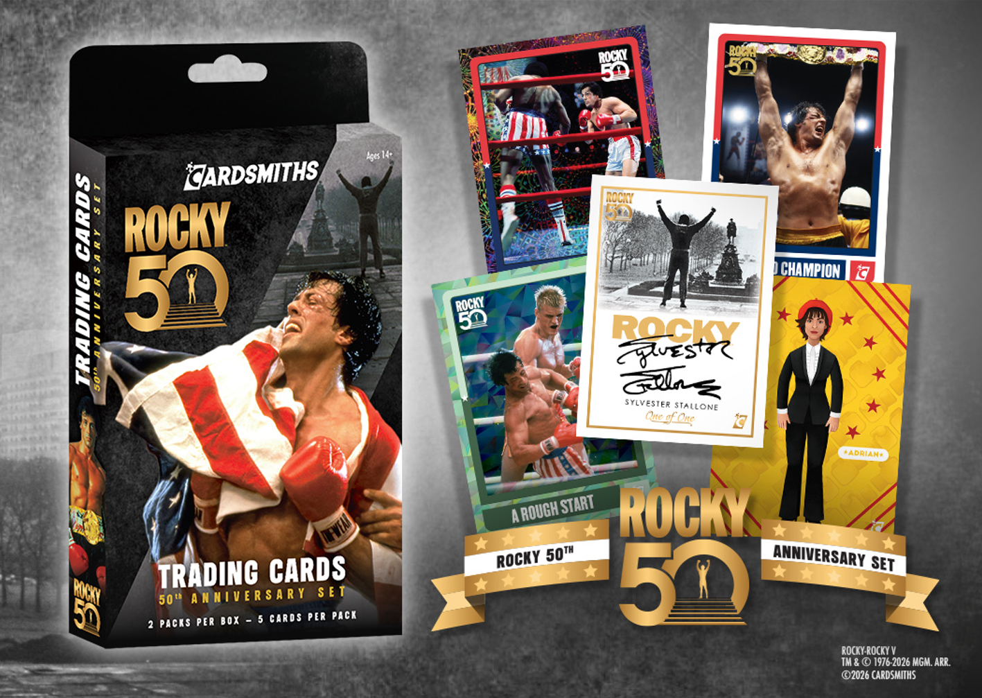 Celebrate Rocky 50th Anniversary with Limited Edition Trading Cards