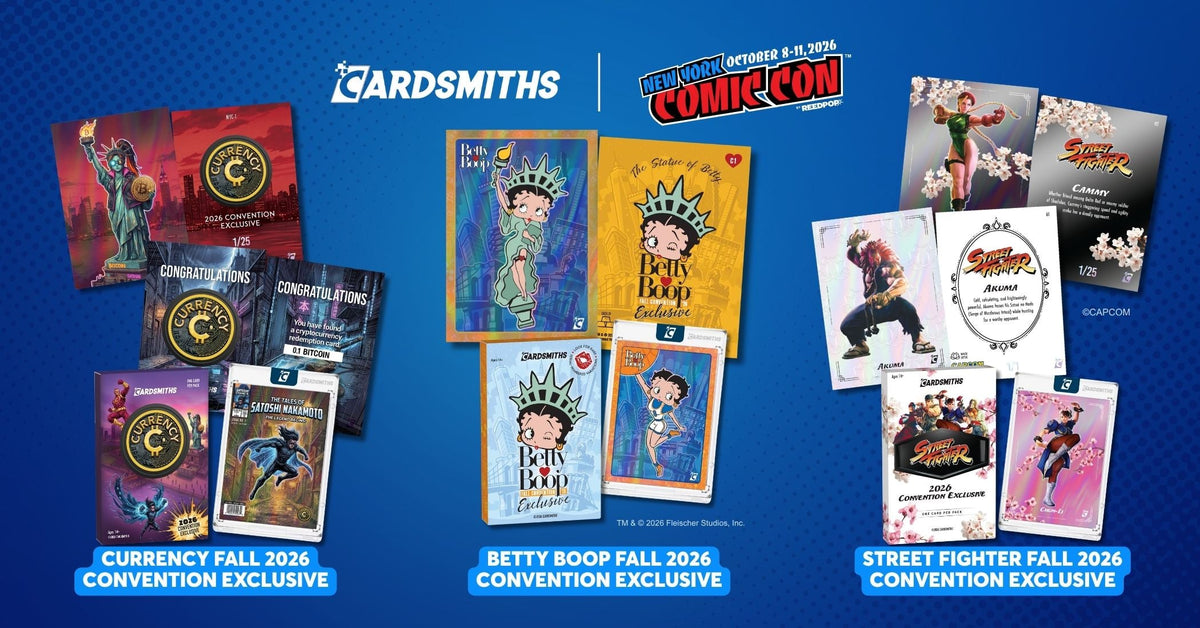 Cardsmiths Brings Fall Exclusives to New York Comic Con 2026 With Currency, Street Fighter, and Betty Boop Trading Cards
