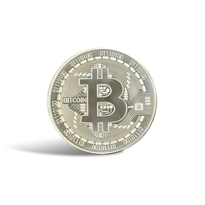 Collectible Bitcoin 39mm Silver-Plated Cold Storage Token